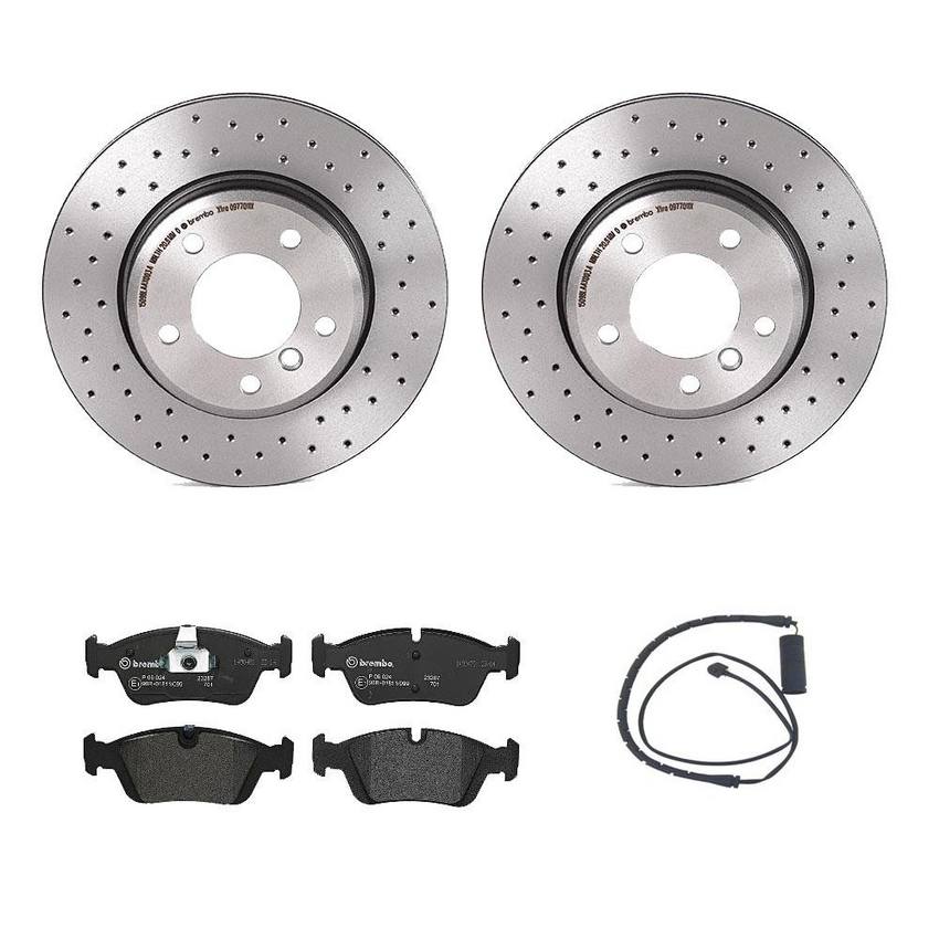 Brembo Brake Pads and Rotors Kit - Front (300mm) (Xtra) (Low-Met)